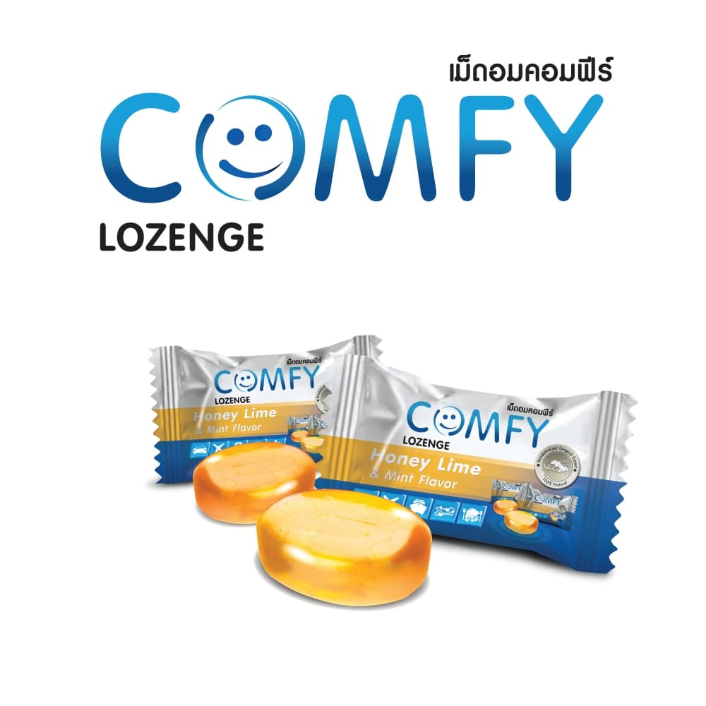 1 กล่อง - เม็ดอมคอมฟีร์ แก้เมารถ เมาเรือ คลื่นใส้ สารสกัดขิงเข้มข้น รส Honey Lime & Mint รูปที่ 2