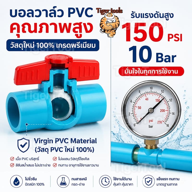 ถูกที่สุดมาดามก๊อก บอลวาล์ว​ PVC-U​ แบบสวม​ ผลิตจากวัตถุดิบที่มีคุณภาพ ทนทานต่อการใช้งาน รูปที่ 4