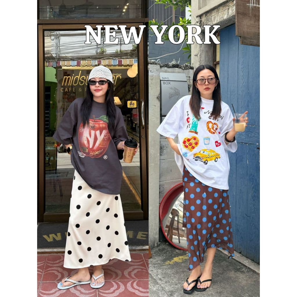 NEW YORK OVERSIZE - เสื้อโอเวอร์ไซต์ ผ้าคอตตอนเนื้อหนา รูปที่ 1