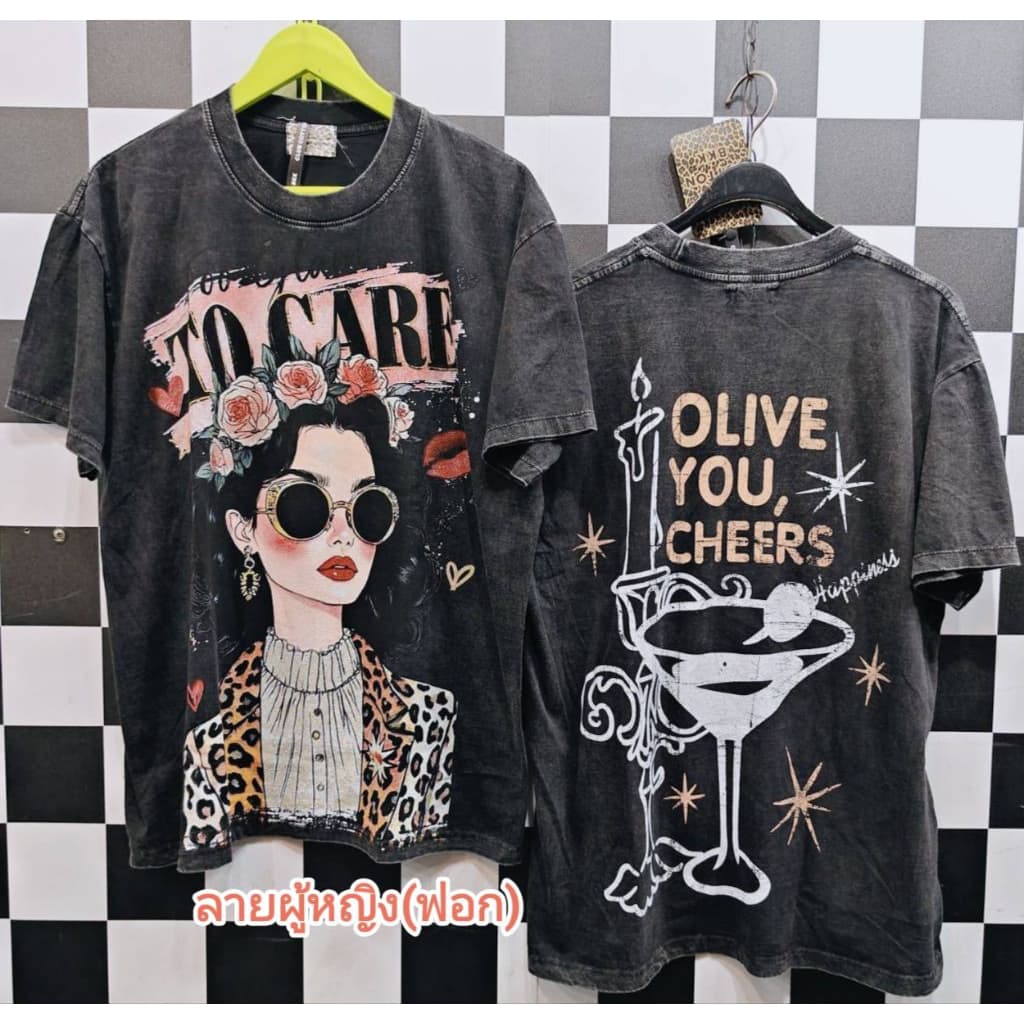 #Thamika Shop ตะกร้า 2 ลายใหม่ล่าสุด #เสื้อยืด Oversize ป้ายต่างๆร้าน Club cotton Bkk. รูปที่ 8