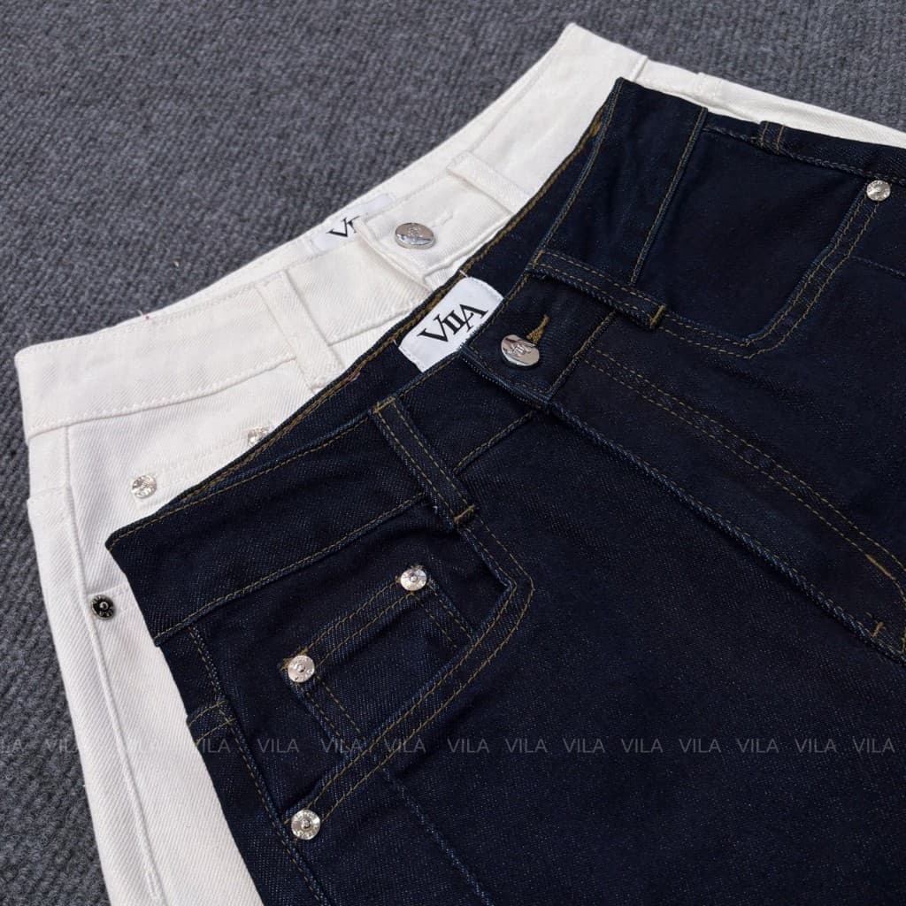 VILA l VJ02 Asher Jeans กางเกงยีนส์ทรงกระบอก รูปที่ 3