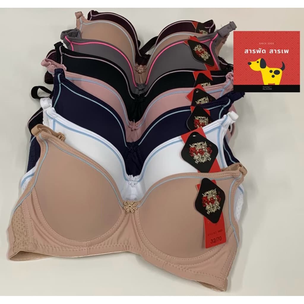 NO.8823Nobra วัยรุ่นมีโครงคัพA เบอร์32-36 ‼เหมาะกับคนรอบตัวและหน้าอกเล็กมากเท่านั้น‼แนะนำบวกเพิ่ม1ไซส์ รูปที่ 1