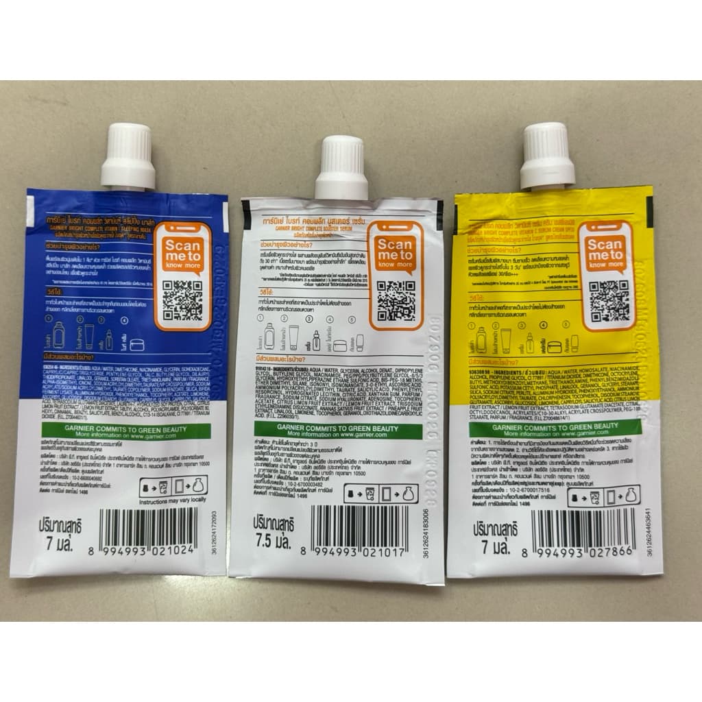 การ์นิเย่ ไบรท์ คอมพลีท / Garnier Vitamin C Bright Complete แบบซอง รูปที่ 8