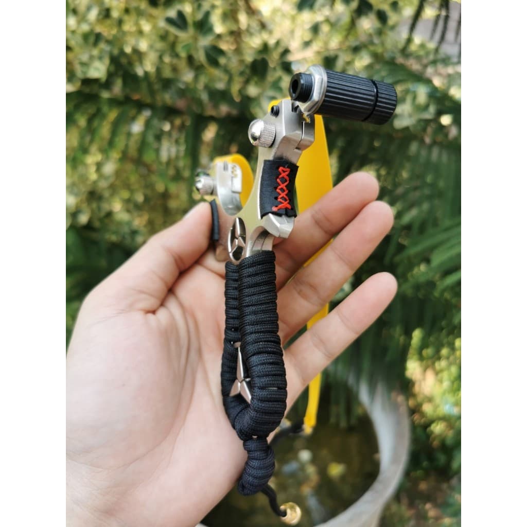 หนังสติ๊ก เลเซอร์ หนังสติ๊กจีน นำเข้า ขายดีมาก HT-010 รุ่น Benz ยิงปลา ยิงนก slingshots ยิงลูก 8 มม. ของแถมพร้อมใช้ รูปที่ 9