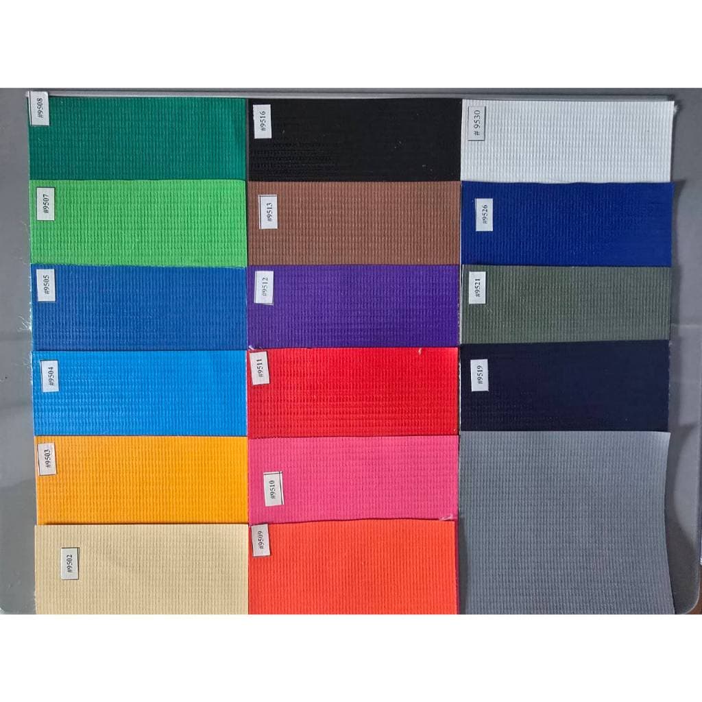 ผ้าใบกันสาดกึ่งสำเร็จรูปผ้าใยแก้ว 0.40 มิล สีฟ้า ลูกค้าเตรียมเหล็กเอง ฟรีอุปกรณ์ มีสีให้เลือก 17 สี รูปที่ 2
