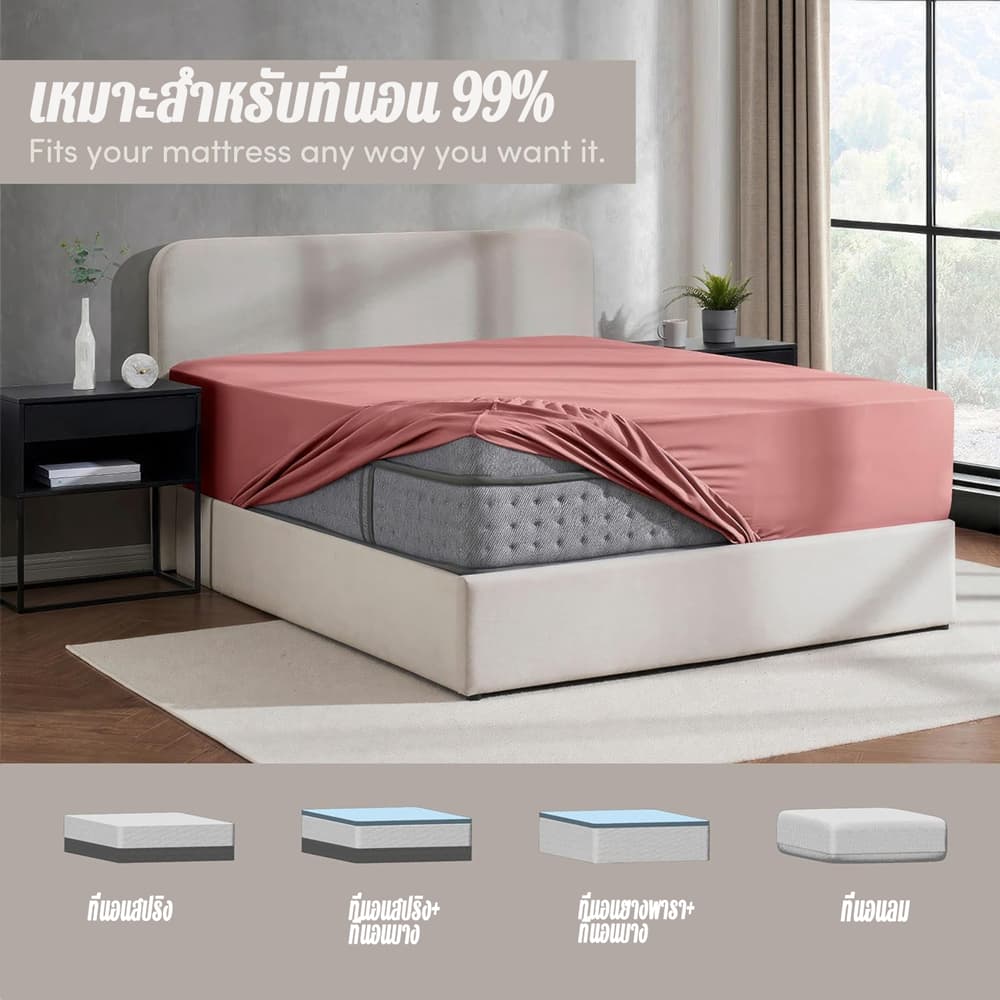 WEICEE ผ้าปูที่นอน ปลอกหมอน ชุดเครื่องนอน ปลอกผ้านวม ปอกหมอนข้าง มี3ฟุต/3.5ฟุต/5ฟุต/6ฟุต Beding set รูปที่ 7