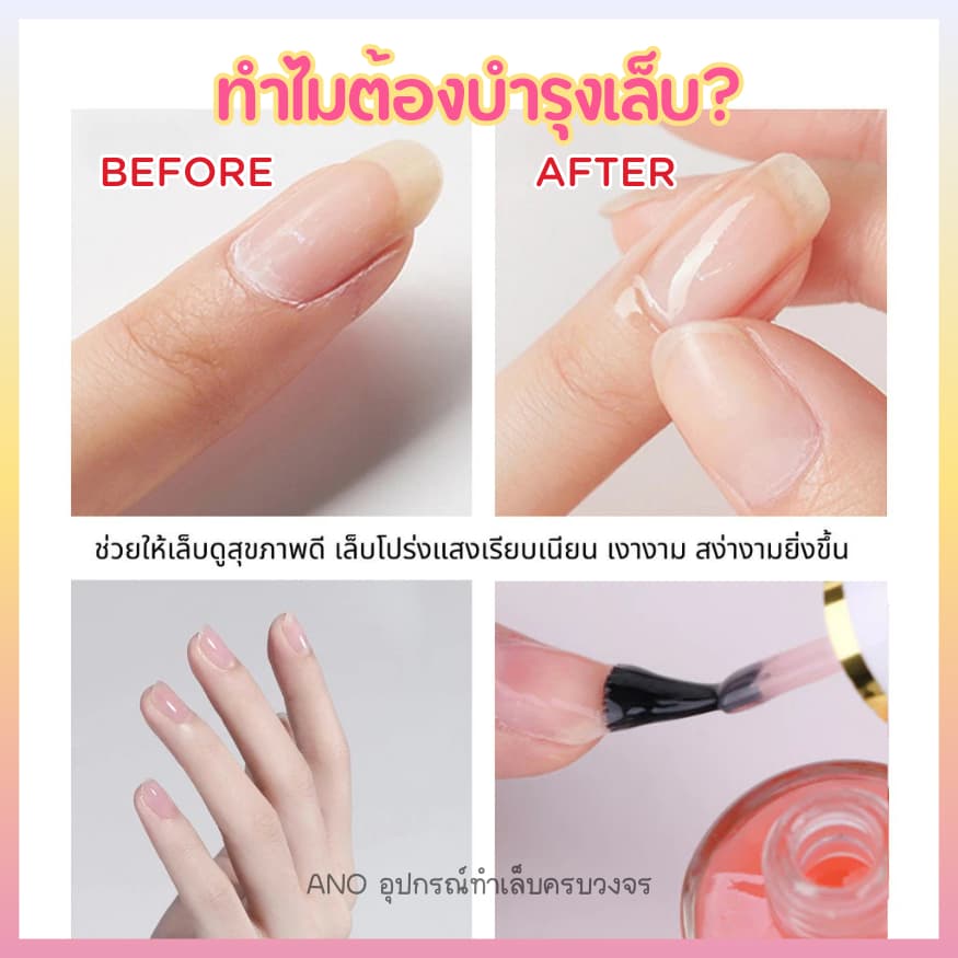 ชุดบำรุงเล็บ พักหน้าเล็บจากการทำสีเจล น้ำยาทาเล็บ น้ำยาตัดหนังนิ่ม ตัวเลือกสินค้า4แบบ รูปที่ 4