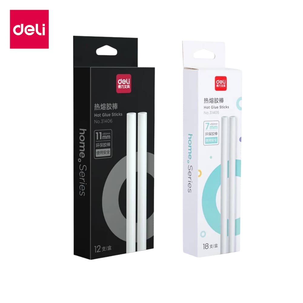 Deli กาวแท่งร้อน กาวแท่ง ขนาด 7mm-18pcs/11mm-12pcs ร้อนไวภายใน5นาที ติดแน่น ติดทน Glue Stick รูปที่ 1