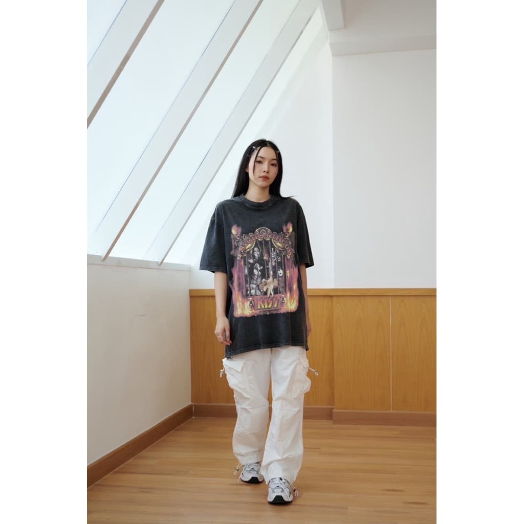 STF_SHOเสื้อยืดผ้าวินเทจ Oversize พิมลายหน้า-หลัง หลากหลาย สกรีนสวยทุกรุ่น งานUnisex ใส่ได้ทั้งหญิง-ชาย รูปที่ 4