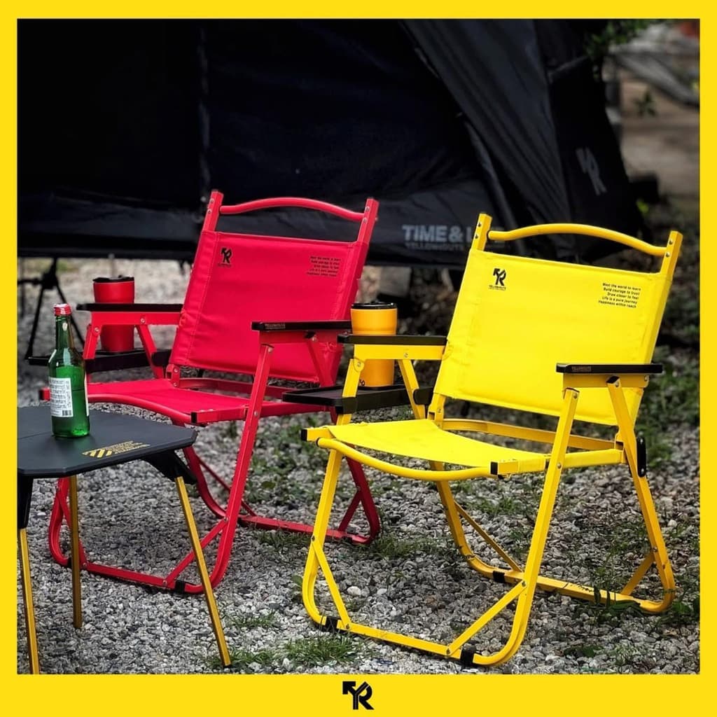 YELLOW ROUTE : เก้าอี้ HAPPY CHAIR สีเหลือง,แดง,ดำ,น้ำตาล,เขียว แถมฟรี ถาดวางแก้ว รูปที่ 2