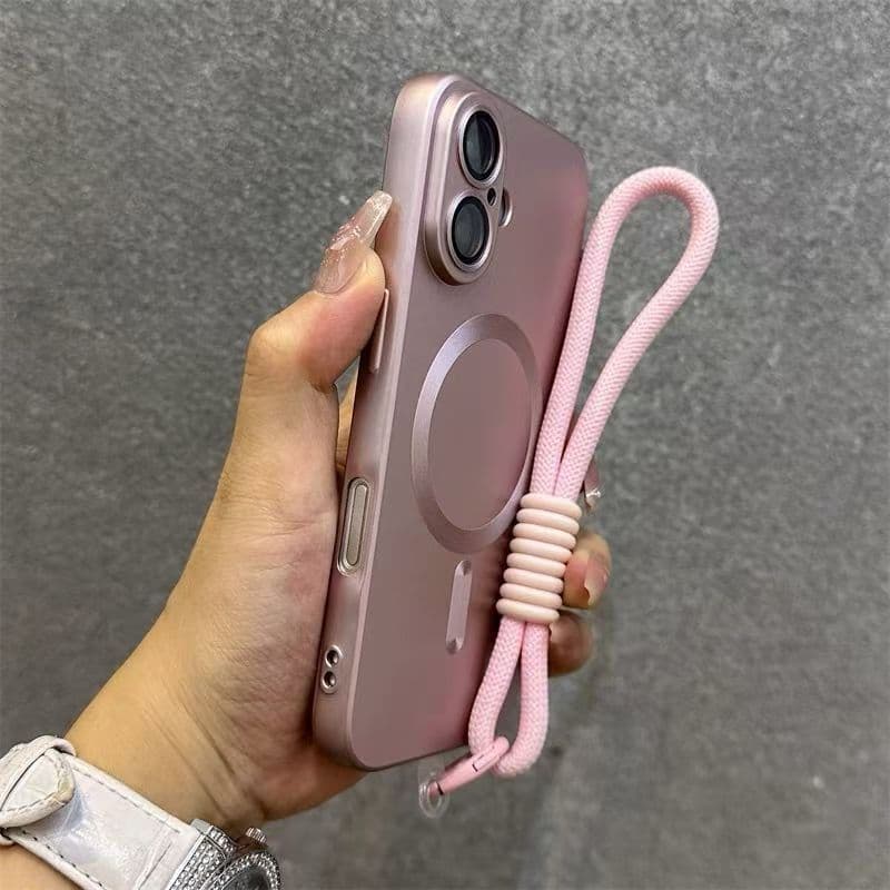เคสทรศัพท์ For iphone 17 Air 11 13 16 15 12 14 Pro Max เคสโทรศัพท์มือถือแม่เหล็ก ป้องกันกล้อง พร้อมโลหะ+สายคล้องโทรศัพท์ รูปที่ 2