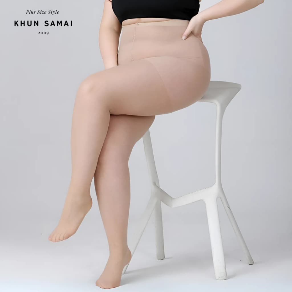 ถุงน่องขนาดใหญ่พิเศษ 50-190KG 30D ไซส์ใหญ่ สาวอวบ พลัสไซส์ ถุงน่องคนอ้วน ยืดหยุ่นสูงกระชับสัดส่วน รูปที่ 2