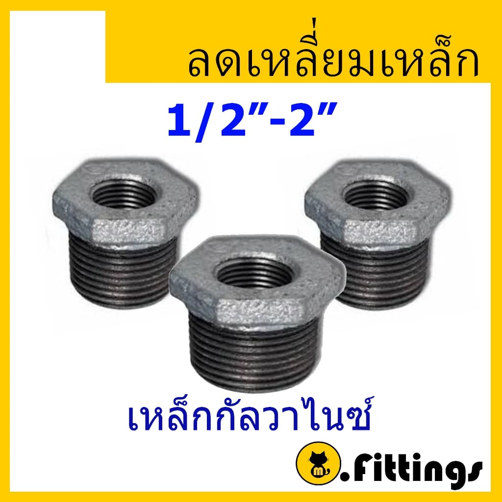 ลดเหลี่ยมเหล็ก 1/2"-2" ลดเหลี่ยมกัลวาไนซ์ ลดเหลี่ยมประปา เกลียวประปา ขนาด 1/2"-2" รูปที่ 1