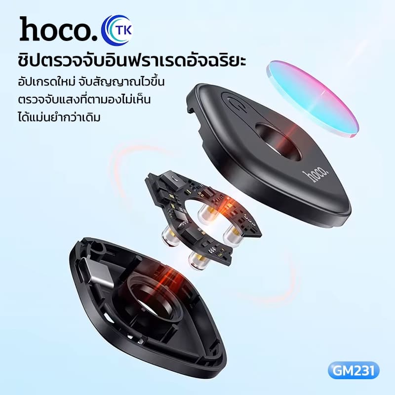 กล้องตรวจจับ HOCO GM231 Anti Spy Camera Detecter ระยะตรวจจับ 5 เมตร มีแบตเตอรี่ในตัว รูปที่ 5