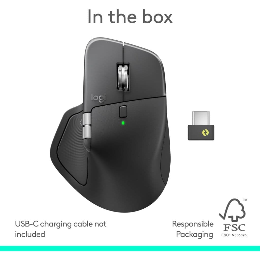 ขายดี เมาส์ไร้สายLogitech MX Master 4 Ergonomic Wireless Mouse รูปที่ 4