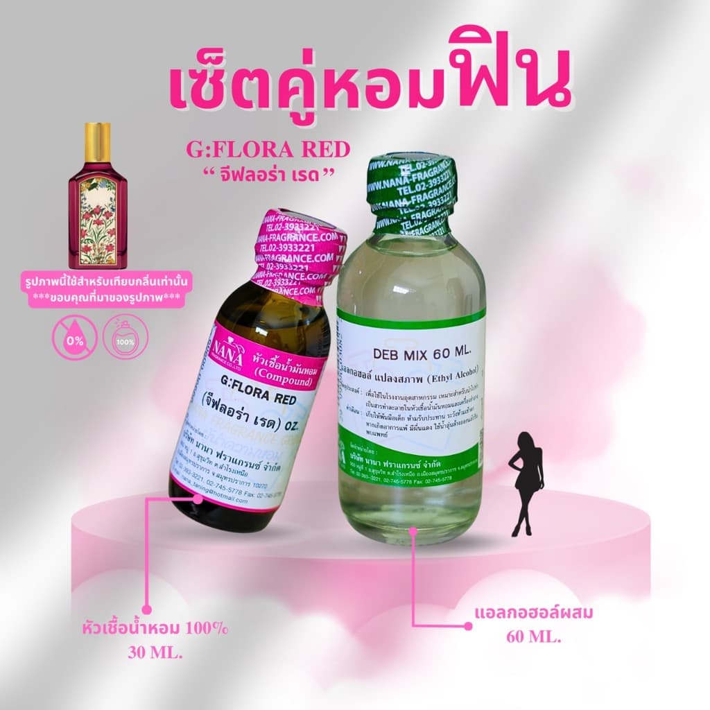 หัวเชื้อน้ำหอม 100% กลิ่นจีฟลอร่า เรด รูปที่ 3