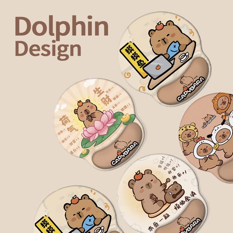MOUSEPAD GEL รองข้อมือ พิมพ์ลายCAPYBARA รูปที่ 3