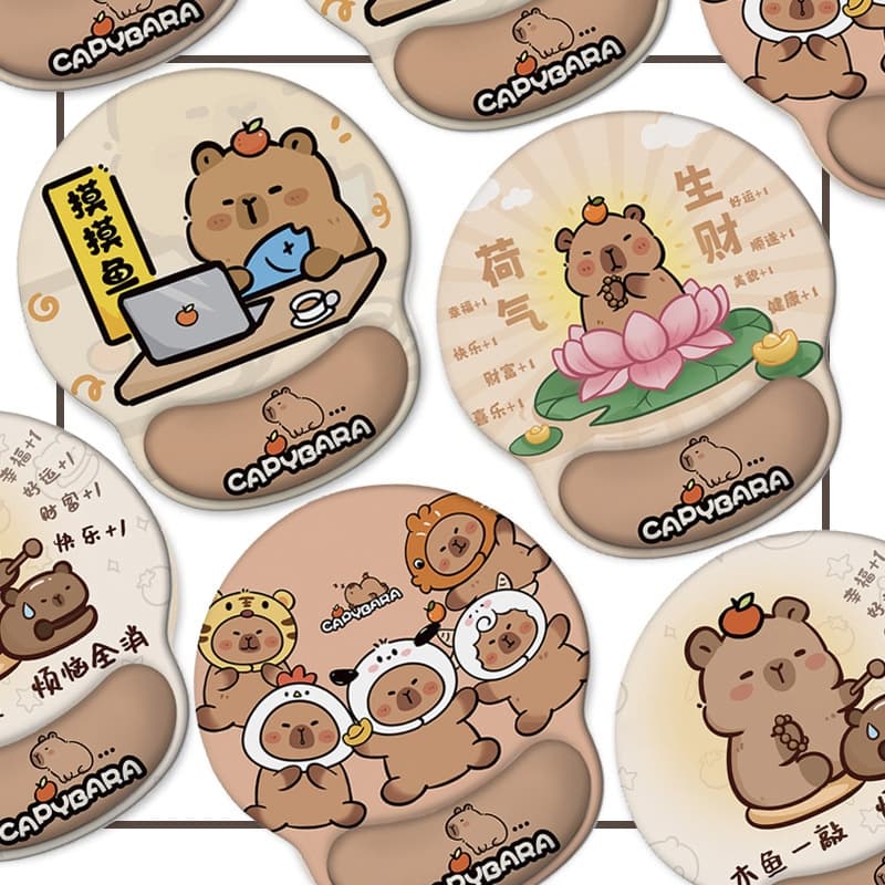 MOUSEPAD GEL รองข้อมือ พิมพ์ลายCAPYBARA รูปที่ 1