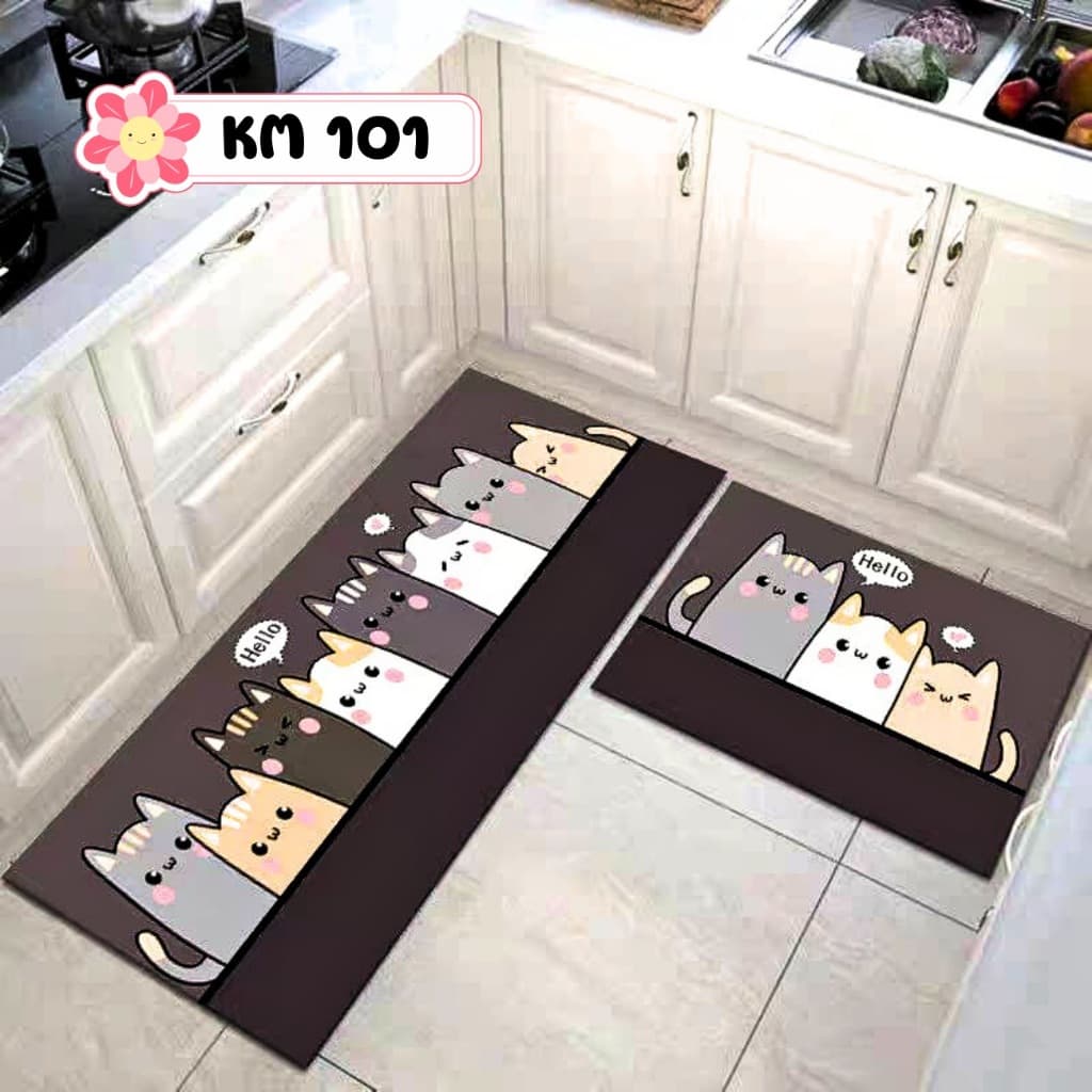 พรมห้องครัวตกแต่งบ้าน ดูซับน้ำได้ดี มี 2 ขนาด จำหน่ายเป็นเซ็ต รูปที่ 8