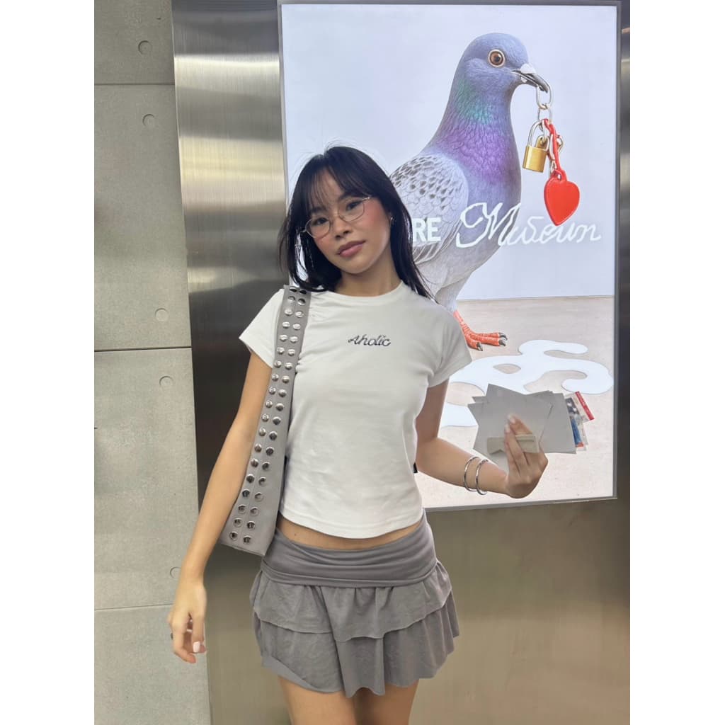AHOLICBKK | เสื้อทรง BABY TEE TAGGED for Style รูปที่ 5