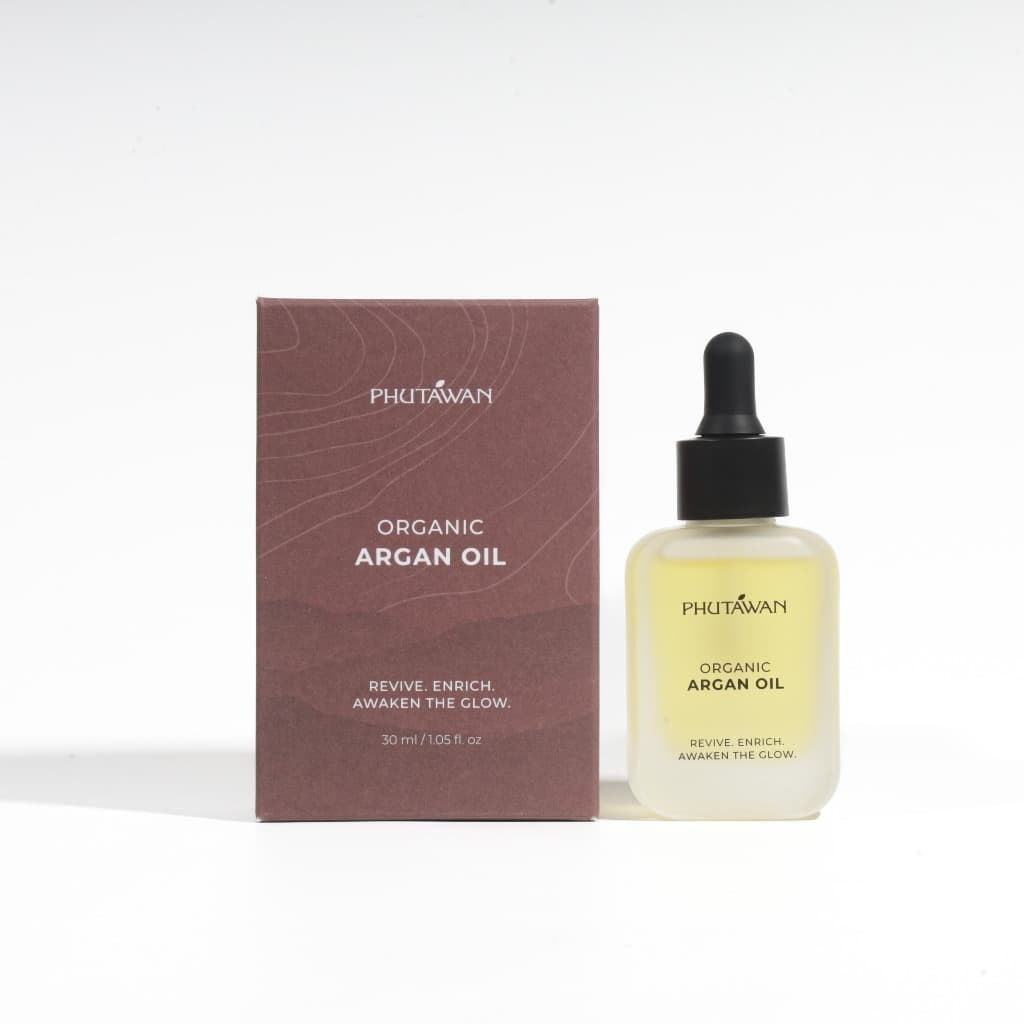 Phutawan Organic Argan Oil น้ำมันอาร์แกนออแกนิค บริสุทธิ์ 100% 30 ml new packaging