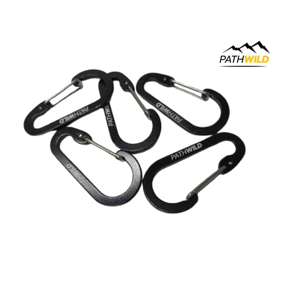 Pathwild Carabiner คาราไบเนอร์ขนาดเล็ก สีดำ สำหรับคล้องพวงกุญแจ ขวดน้ำ แขวนของเล็กๆน้อยๆ น้ำหนักเบา รูปที่ 3