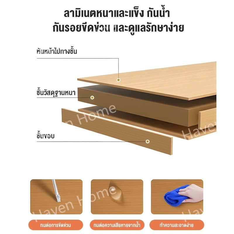 ตู้หนังสือ ชั้นวางหนังสือ ชั้นอเนกประสงค์ ประกอบง่าย รับน้ำหนักได้ 300KG ชั้นวางของ 8/7/6/5/4ขัดแตะ รูปที่ 3