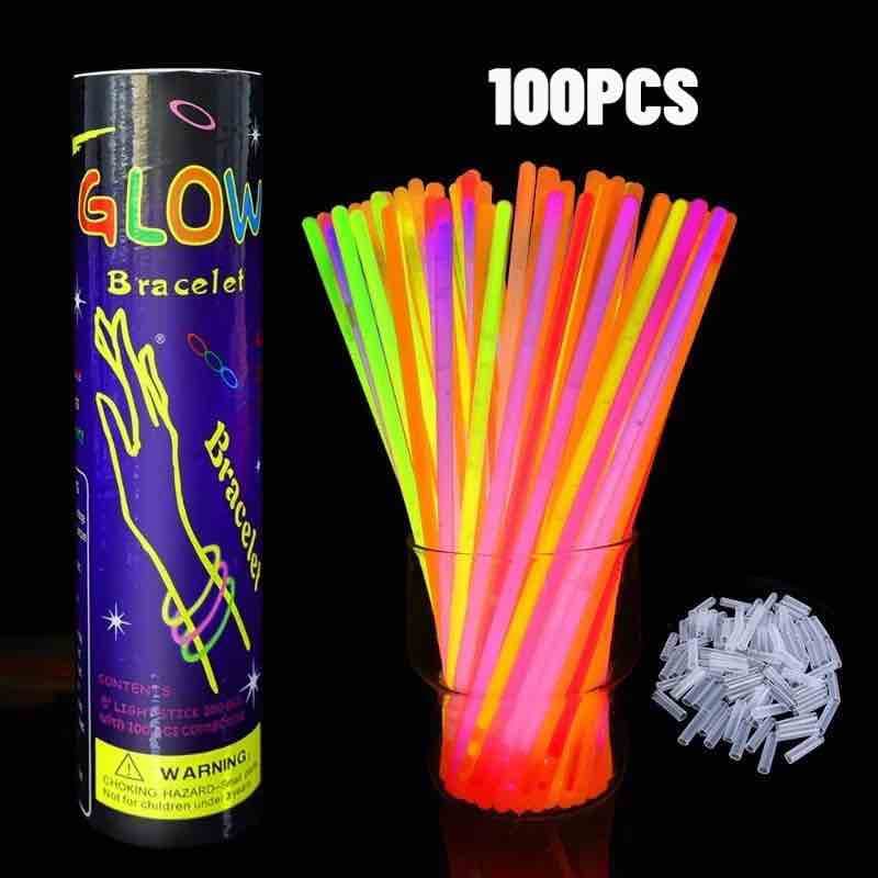โปรโมชั่นพิเศษ แท่งเรืองแสง 100แท่ง กำไลเรืองแสง 50pcs,100pcs แท่งหักเรืองแสง แท่งไฟ คละสี !!!! รูปที่ 8
