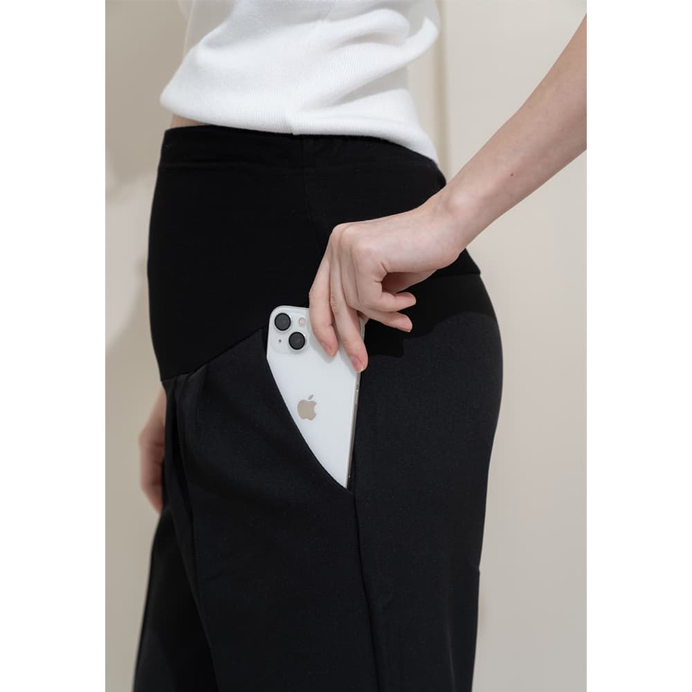 MACHIKO | L53 กางเกงทำงาน BAGGY กระบอกใหญ่ ผ้าหนานุ่ม มีสายปรับระดับ ใส่สบาย ใส่ได้ยันหลังคลอด รูปที่ 6