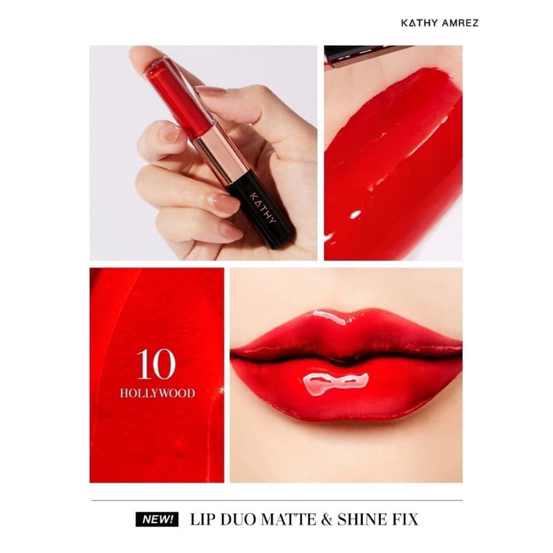 Beauty-Siam แท้ทั้งร้าน !! รุ่นใหม่ล่าสุด KATHY AMREZ Lip Duo Matte & Shine Fix รูปที่ 3