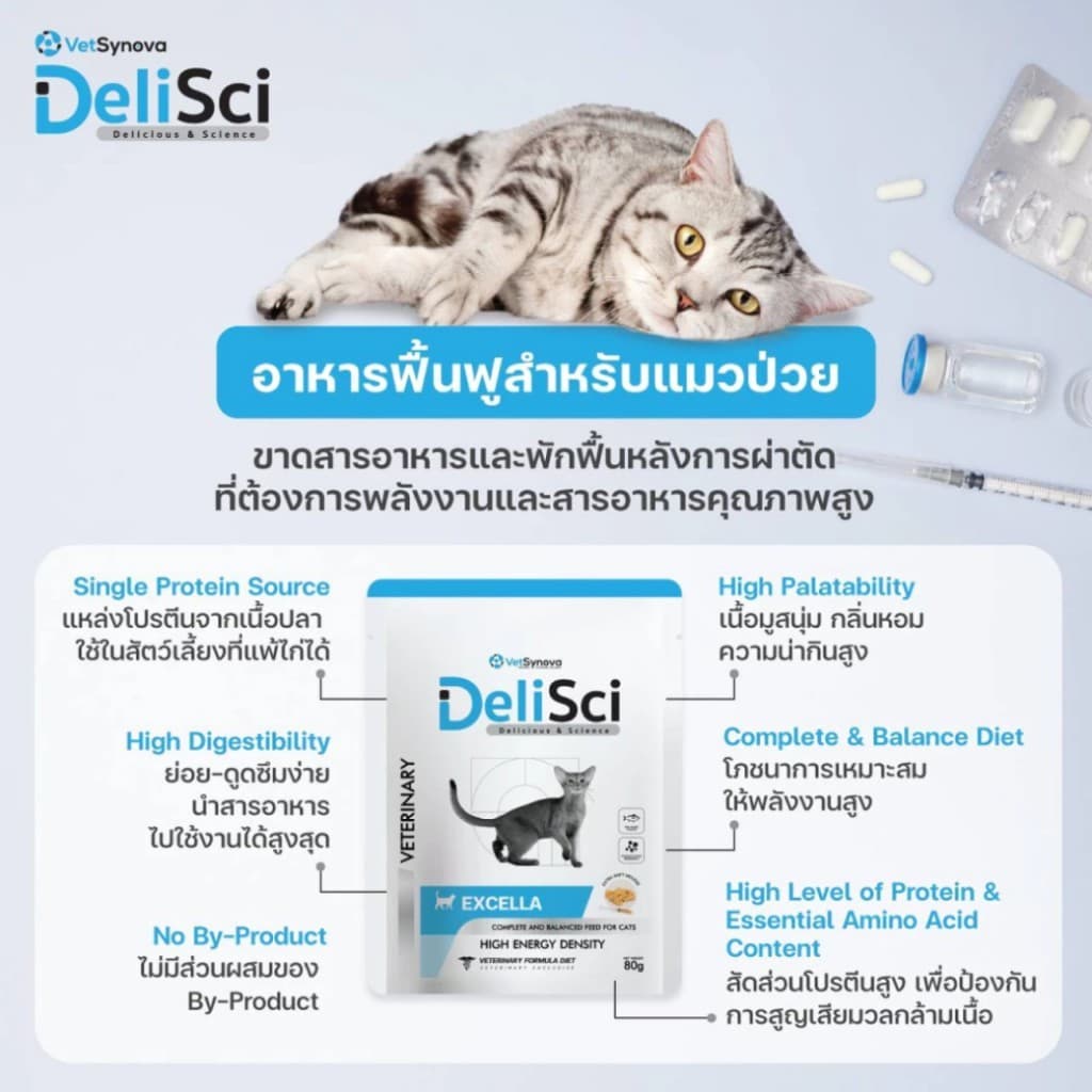 DeliSci อาหารเปียกแมว-สุนัข เนื้อมูส สูตร Complete and Balanced ขนาด 70-80 กรัม รูปที่ 5