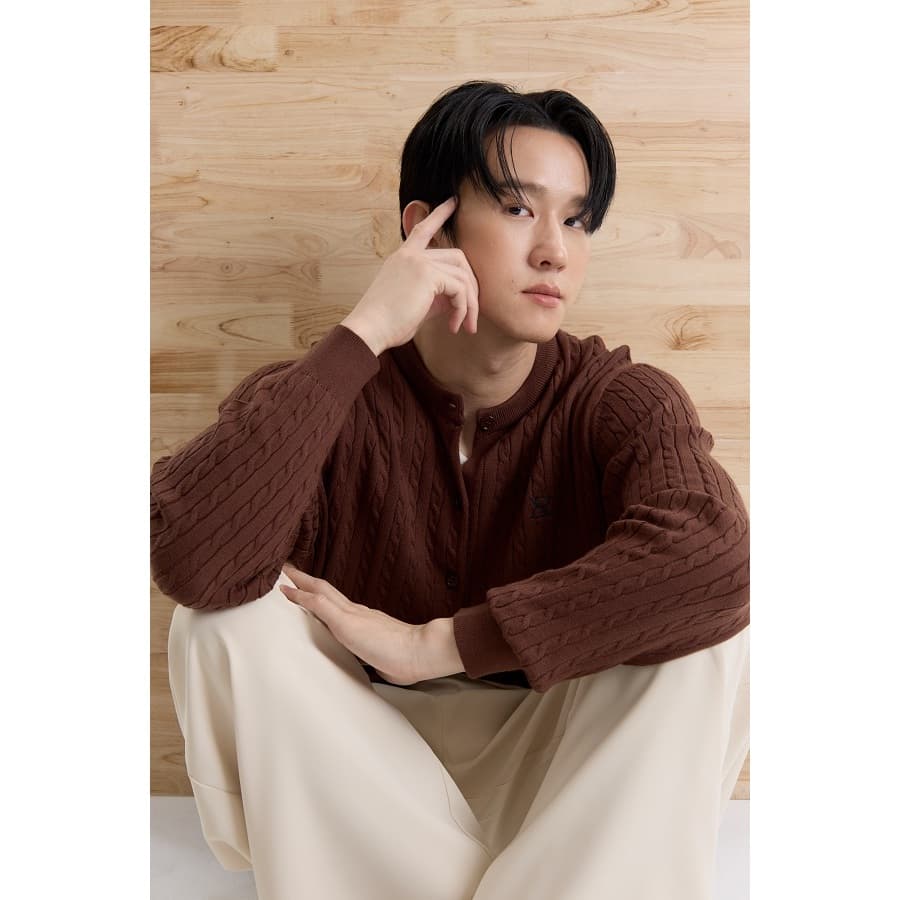 REEVE TWIST CARDIGAN - เสื้อคาร์ดิแกนถัก ผ้าKnit รูปที่ 7
