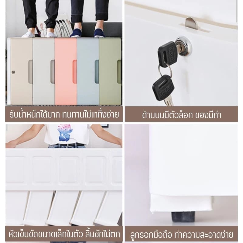 ลิ้นชักพลาสติก กล่องพลาสติก กล่องใส่ของ ลิ้นชักเก็บของ ตู้ลิ้นชักถูกๆ พลาสติกเก็บของ กล่องพลาสติกเก็บของ สีขาว ตู้เสื้อผ รูปที่ 5