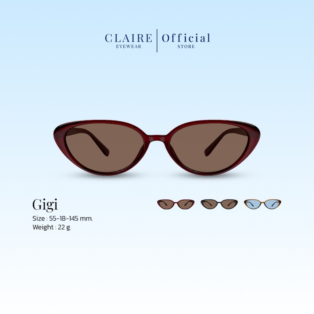 CLAIRE : Gigi แว่นกันแดดเลนส์แท้ กันแดดUV400 | Sunglasses