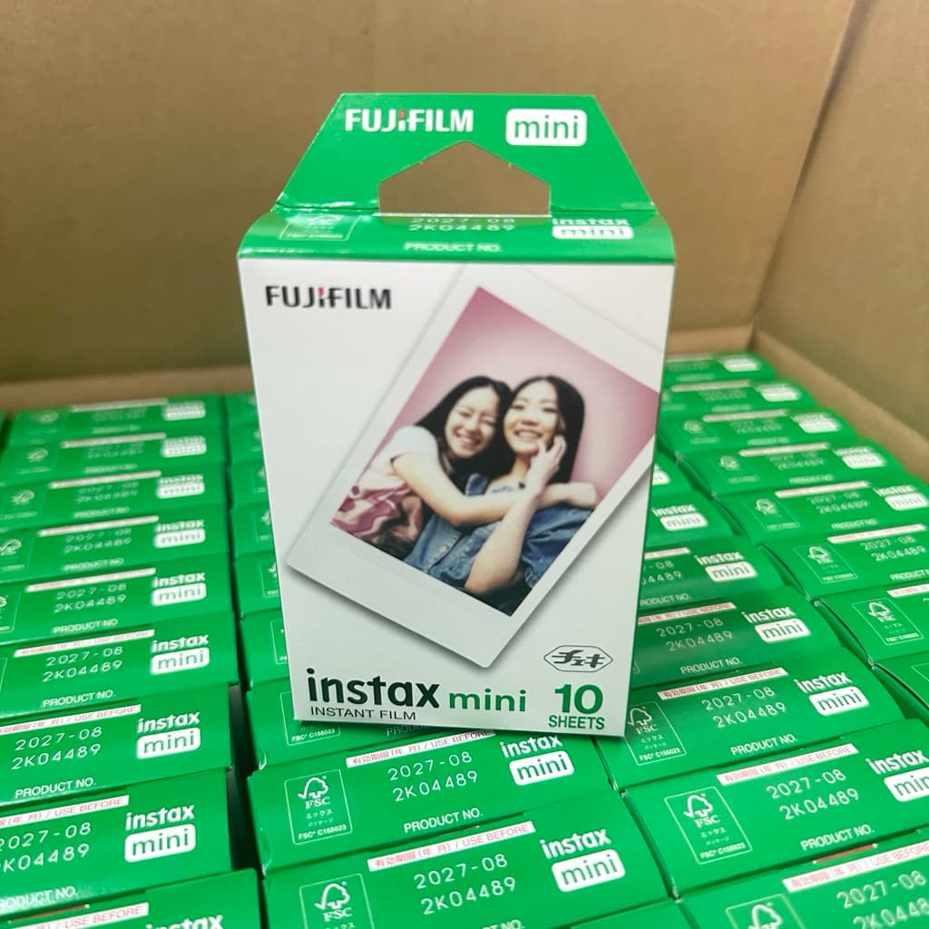 ฟิล์ม fuji instax mini ฟิล์มใหม่ หมดอายุ 01/2028 กรอบขาว กล่องละ 10 รูป มีบริการส่งด่วน