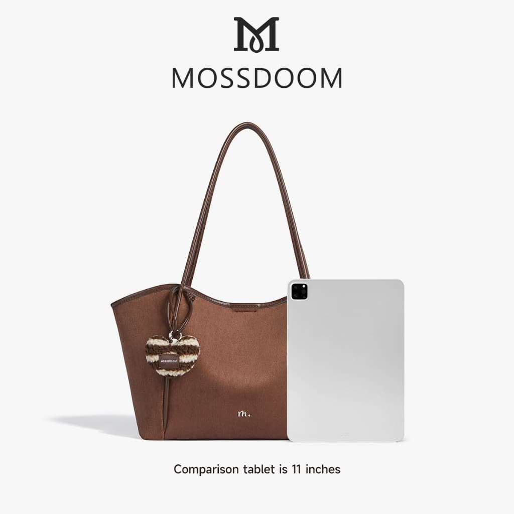 MOSSDOOM Vione Bag กระเป๋าสะพายไหล่ขนาดใหญ่ สำหรับผู้หญิง สีโดปามีน รูปที่ 6
