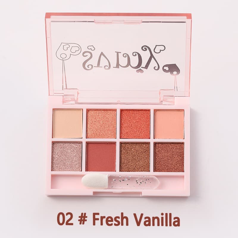 แผ่นอายแชโดว์ 8 สี แผ่นอายแชโดว์ อายเมคอัพ เครื่องสำอางติดทน พร้อมแปรงทาอายแชโดว์ในตัว รูปที่ 5