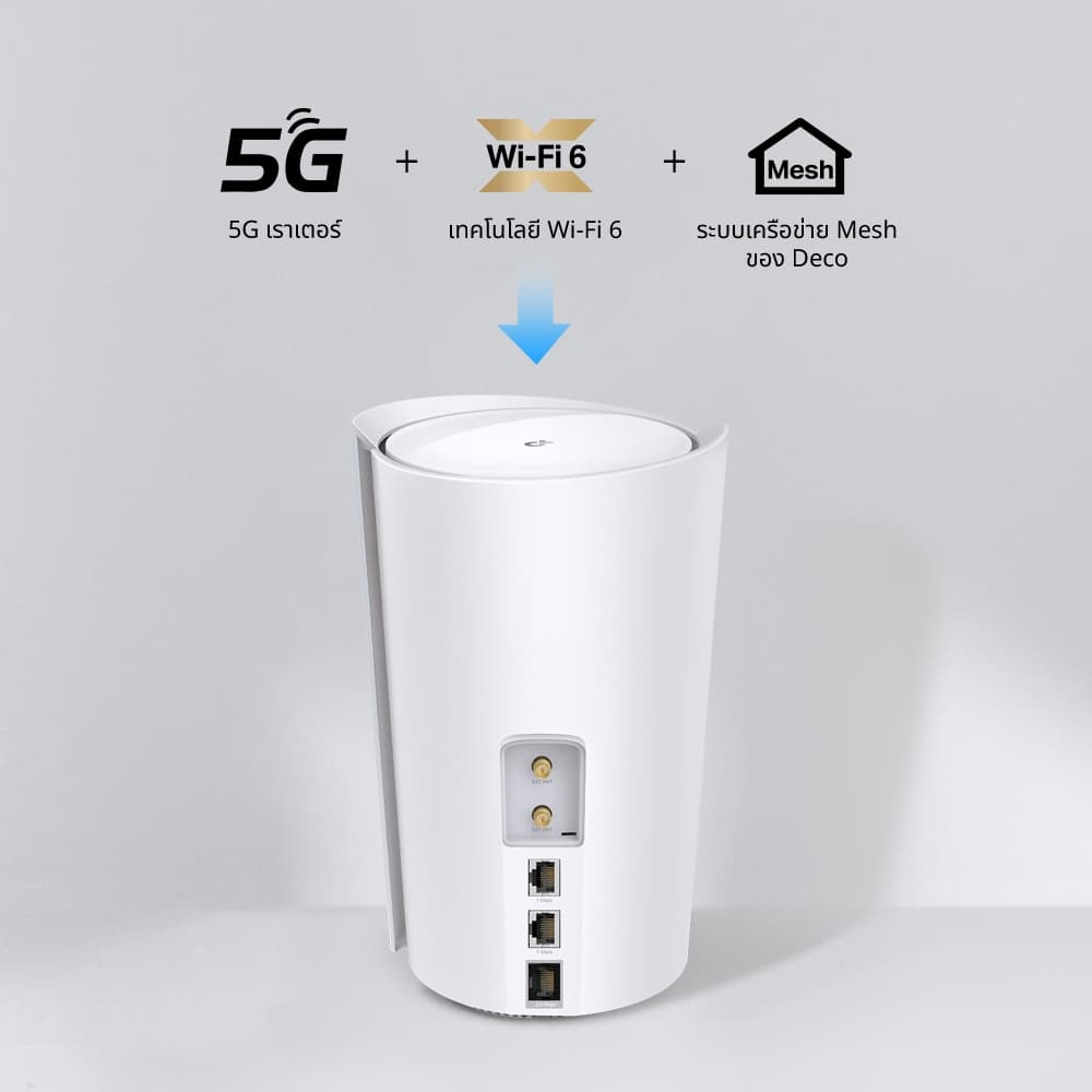 TP-Link Deco X50-5G เราเตอร์ใส่ซิม 5G AX3000 Whole Home Mesh WiFi 6 Gateway ใส่ SIM Card ก็เพลินกับเครือข่าย 5G ได้ทันที รูปที่ 6