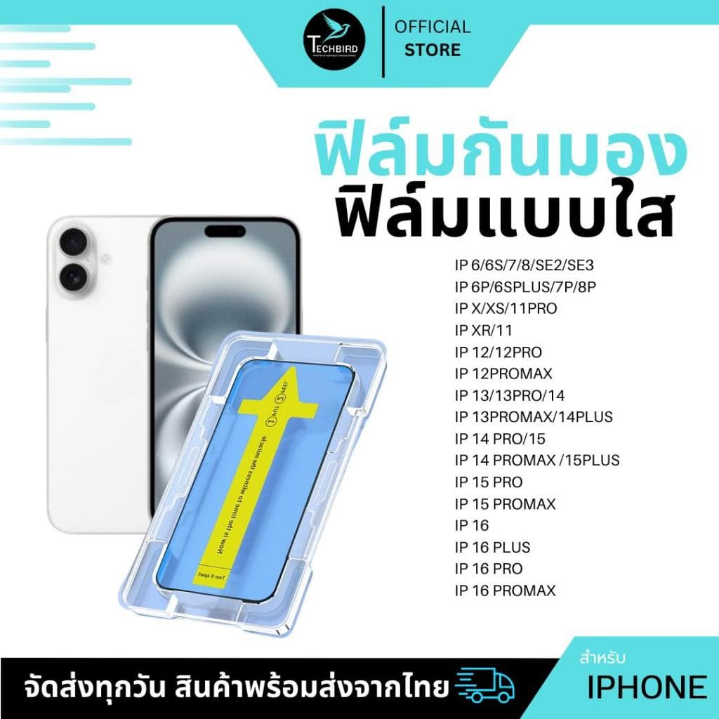 ฟิล์มกระจกใส กันมอง กันเสือก ใช้สำหรับiPhone16 15 14 13 12 Pro max 7plus X 8 6 7 Plus XSMax XR 11 12 ฟิล์มกันรอย รูปที่ 3