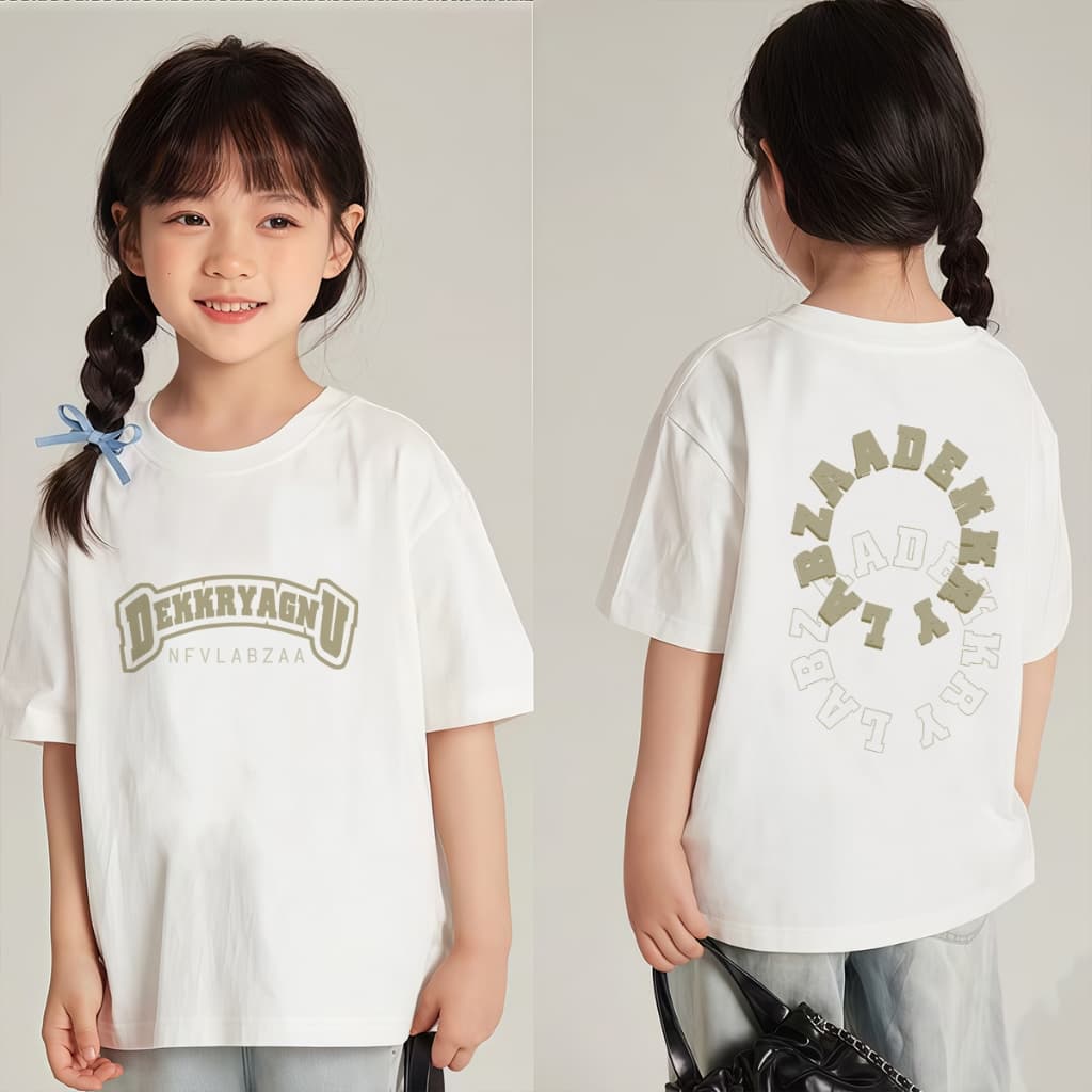 2026 COD เสื้อยืดเด็ก พิมพ์ลายการ์ตูนน่ารัก เสื้อยืดคอกลม เหมาะสำหรับเด็กอายุ 6-13 ปี Cotton 100 % K036 รูปที่ 4