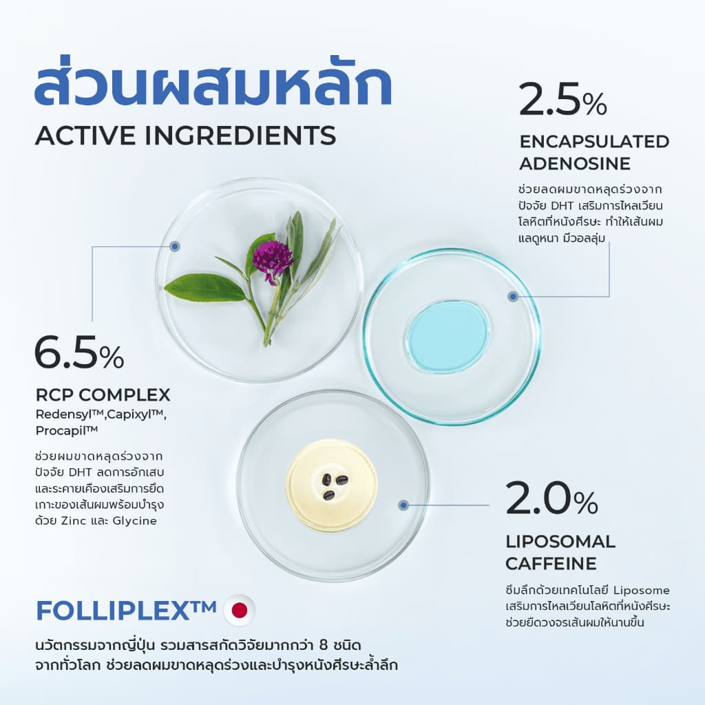 KEBOU 8X DEFENSE HAIR SCALP SERUM เวชสำอางลดผมขาดหลุดร่วง ลดรังแคและอาการคันในขั้นตอนเดียว รูปที่ 3