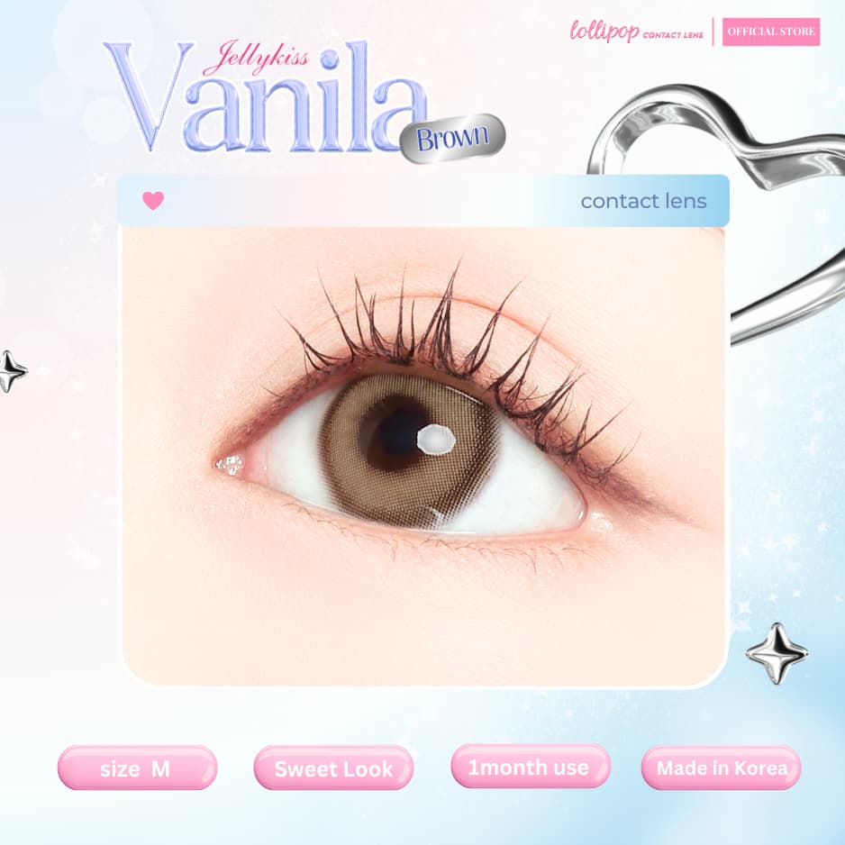 Lollipop Jellykiss Contact Lens Vanila Brown คอนแทคเลนส์ รูปที่ 2