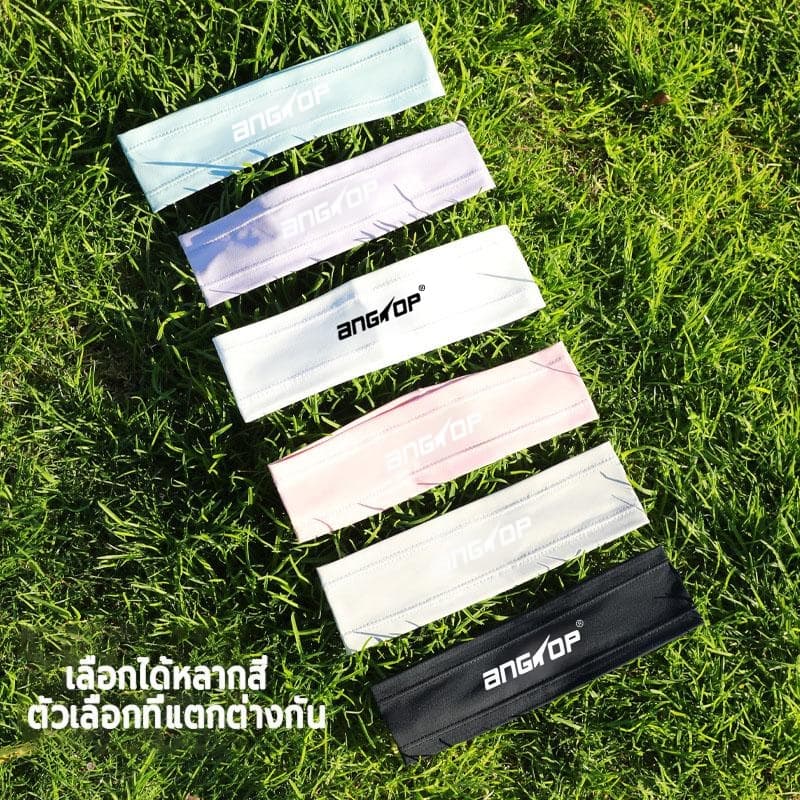 ANGTOP headband sport ที่คาดผมไหมน้ำแข็ง ที่คาดผมชาย ผ้าคาดผม กันเหงื่อ ฟิตเนส ออกกําลัง รูปที่ 5