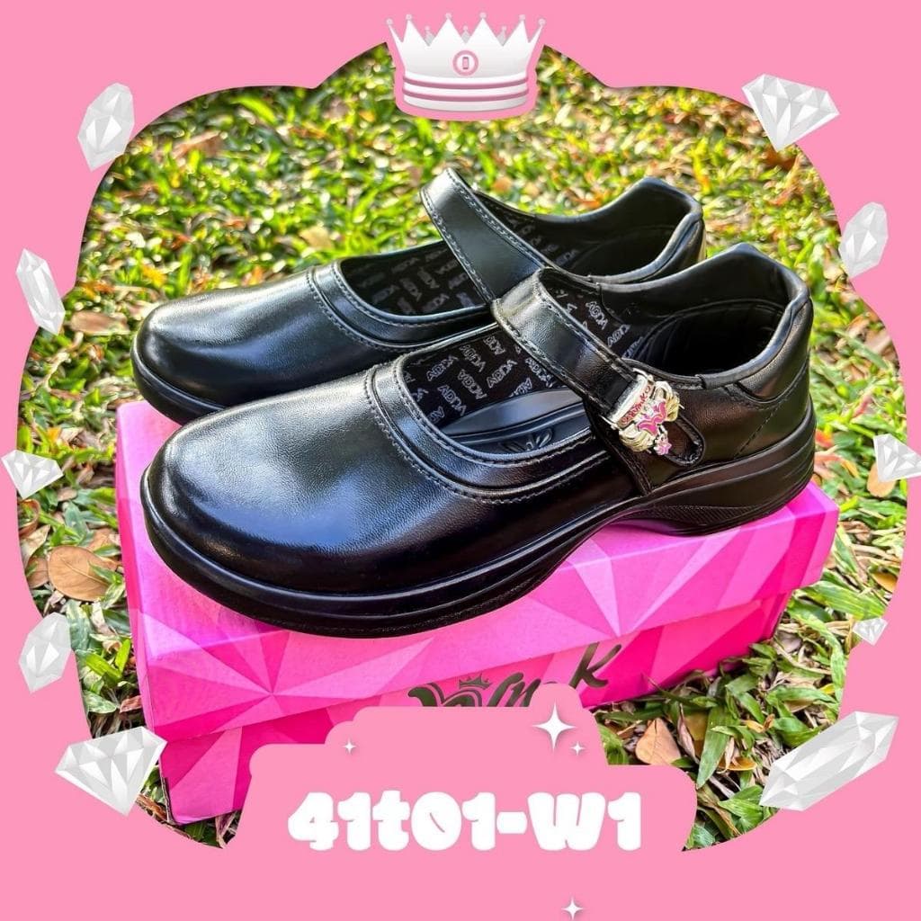 รองเท้านักเรียนหนังดำผู้หญิง ADDA ** รุ่น wink 41T01 เบานุ่มพิเศษ วัสดุพื้นจาก PU ใส่สบาย มีกล่อง รูปที่ 3