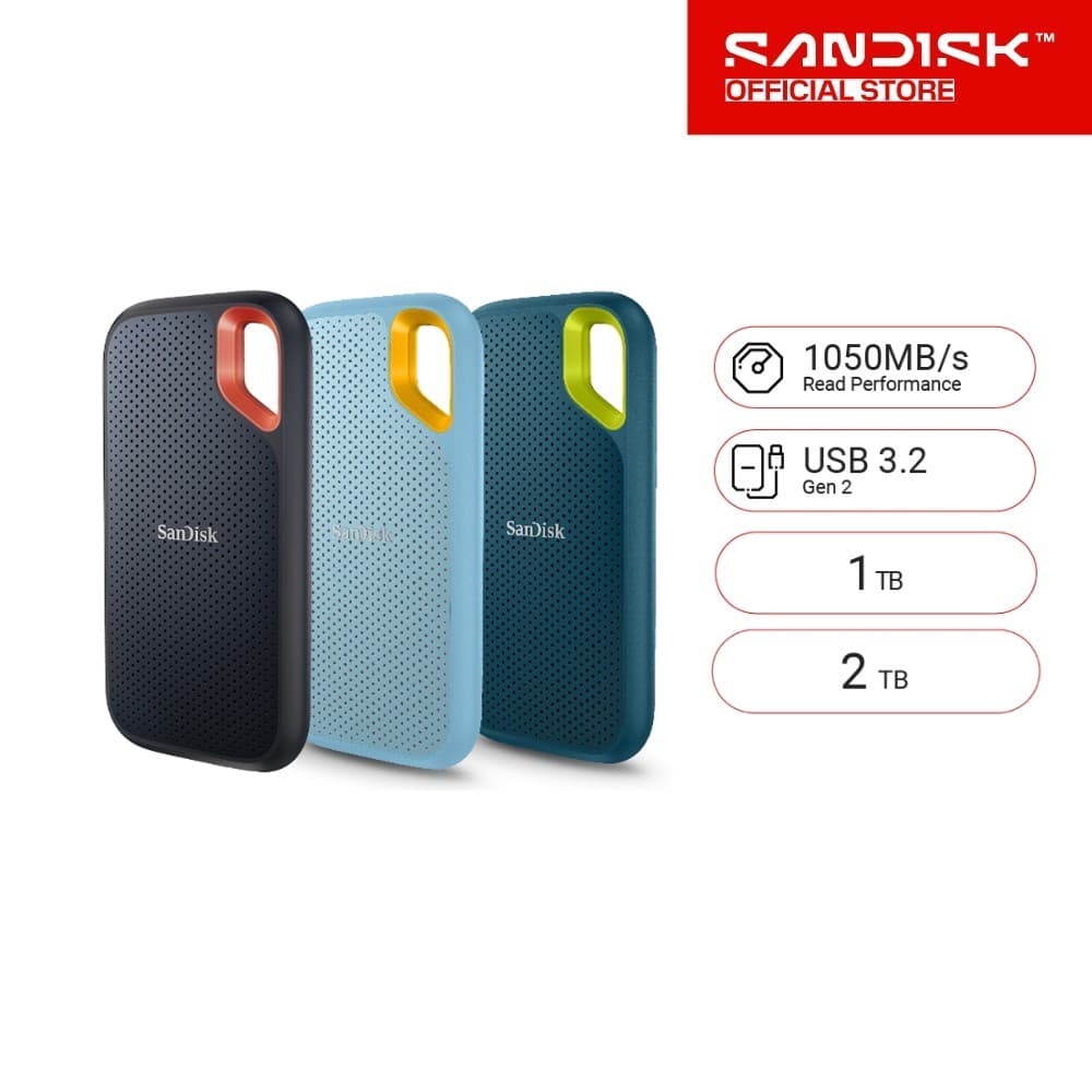 SanDisk Extreme Portable SSD Read speed up to 1050MB/s, Write speed up to 1000MB/s รูปที่ 1