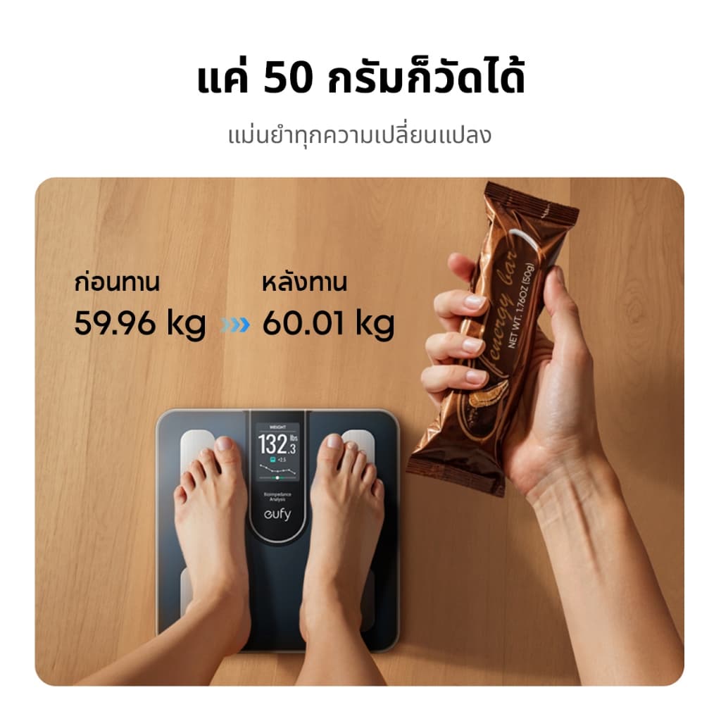 Anker Eufy Smart Scale C20 เครื่องชั่งน้ำหนัก จอ TFT ขนาด 3.36" วัดค่าสุขภาพ 16 รายการ ฟังก์ชั่นโมเดล 3D ซิงค์ข้อมูล App รูปที่ 3