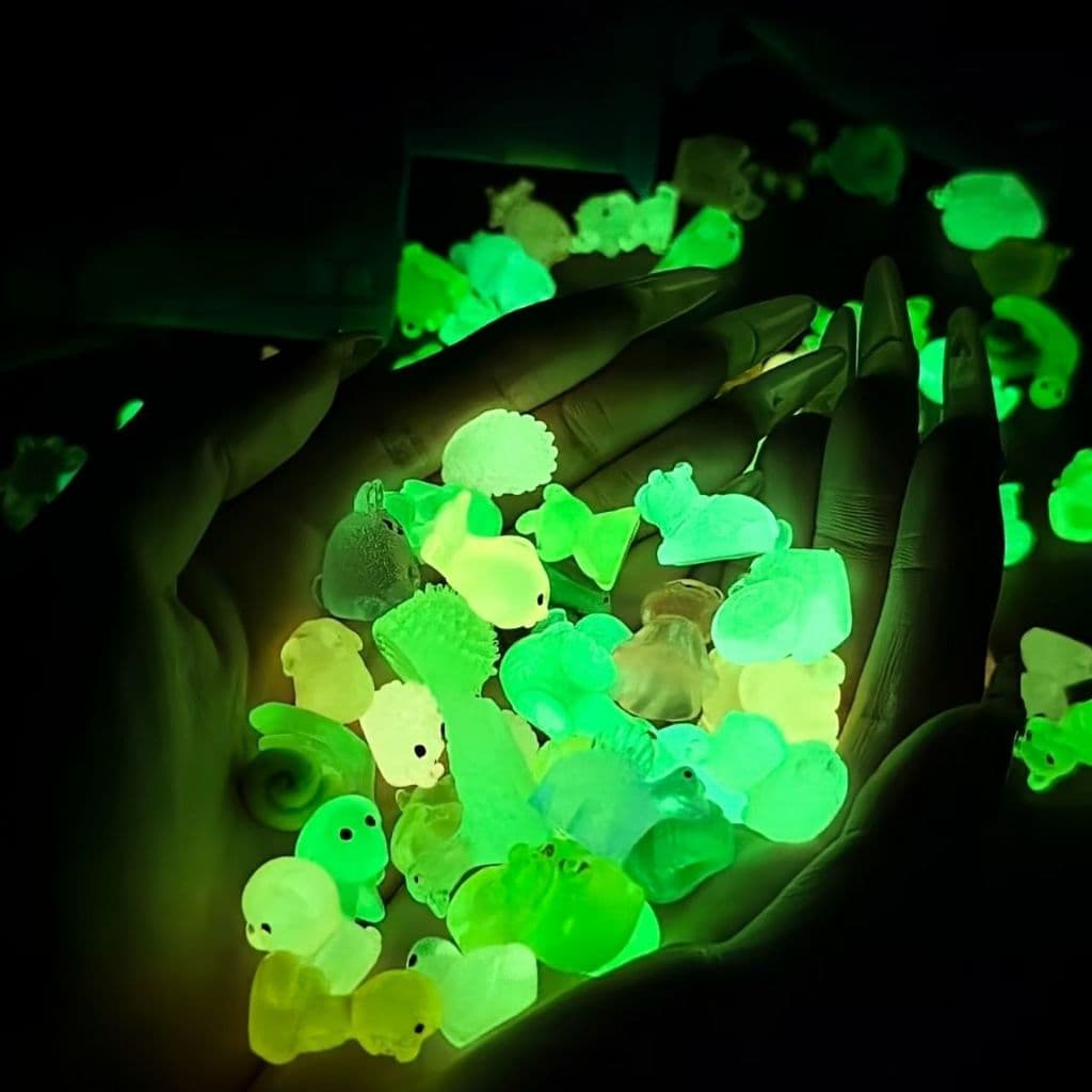 สัตว์จิ๋วสุดน่ารัก 50 ตัว กล่องสุ่มเรืองแสงในที่มืด คละแบบ ของเล่นสัตว์การ์ตูนสมจริงสำหรับเด็ก รูปที่ 7