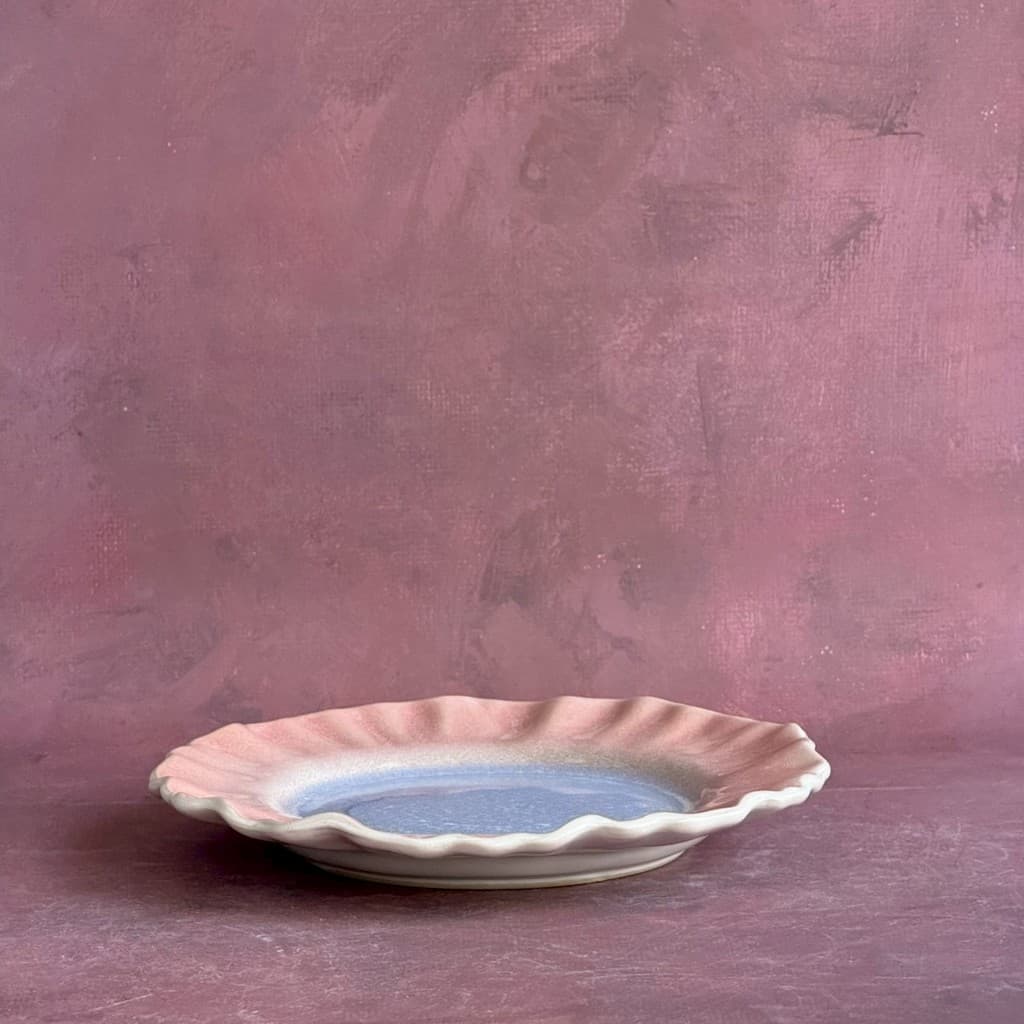 จานเซรามิค จานแบ่ง จานขอบหยัก ขนาด 8.25 นิ้ว Side Plate Ceramic *อ่านคำอธิบายก่อนสั่งซื้อ* เข้าไมโครเวฟได้ - AT1CERAMIC รูปที่ 7