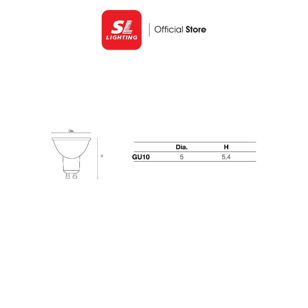 SL LIGHTING | GALAXY GU10 LED 7W 220V ขั้วหลอด GU10 Non-Dimmable CRI95 รูปที่ 6