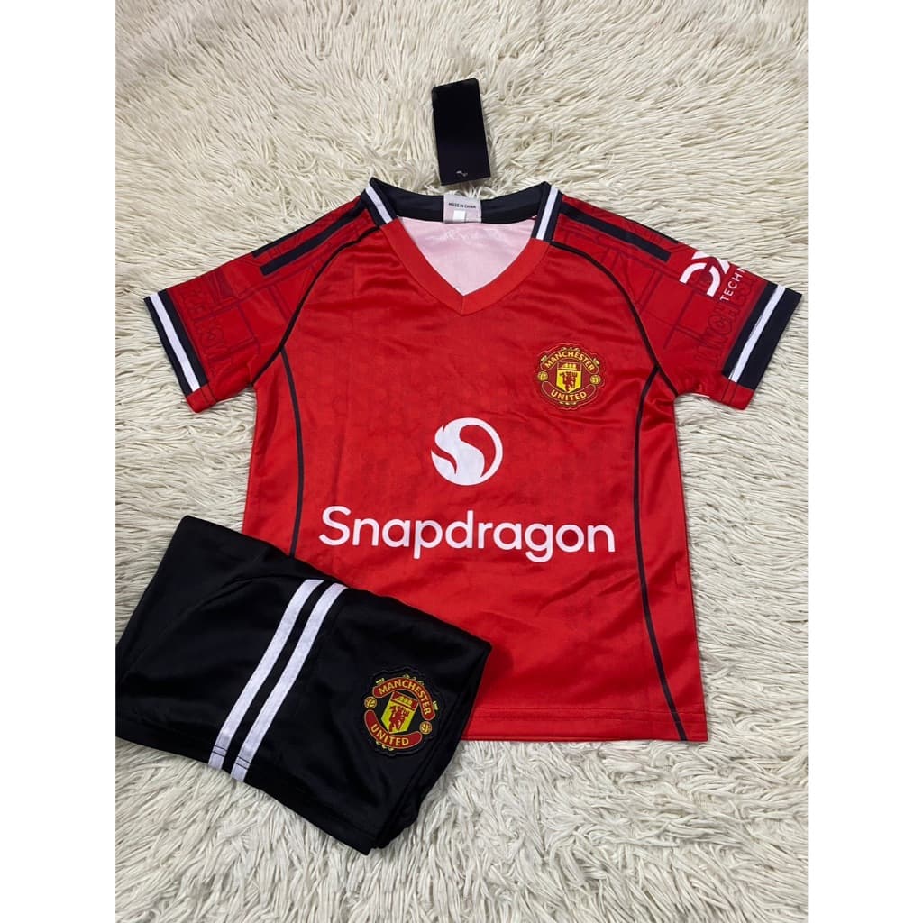 ชุดกีฬาเด็กทีมแมนยูไนเต็ดเบอร์7ชื่อโรนัลโด้ ปี2026ใหม่ล่าสุด เสื้อ+กางเกง รูปที่ 3